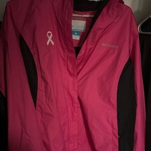 COPY - Columbia  Breast Cancer awareness waterproof rain jacket. Never worn